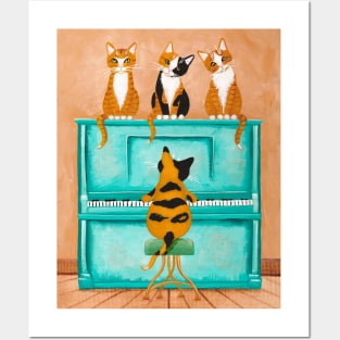 A Purrfect Piano Purrformance Posters and Art